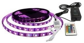 SMD 5050 RGB LED strip set 5 meter met afstandbediening en voeding